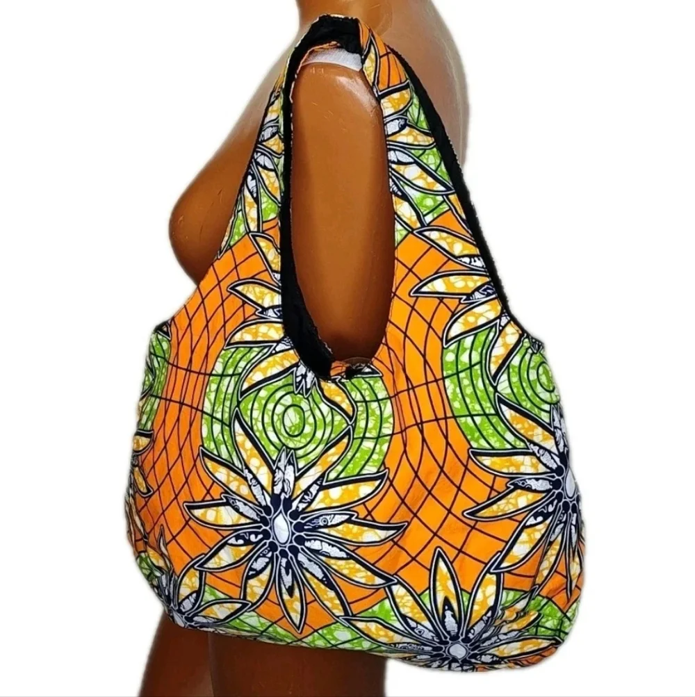 Hobo Bag Handmade By Esther Project Purse Tropical Floral Packable Resort Cruise
